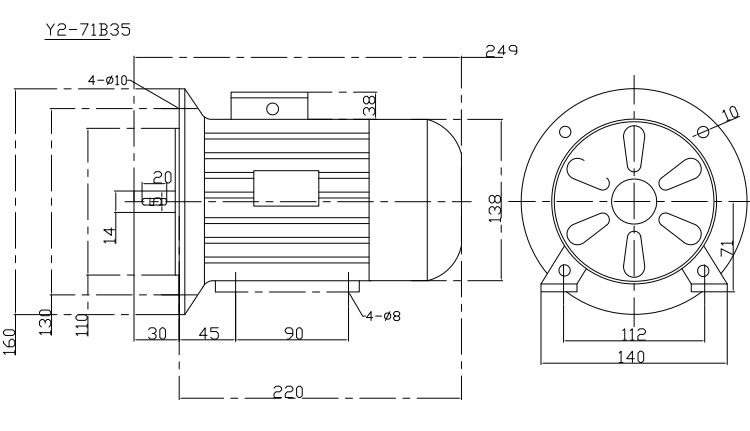 Y2-71B35,250Wc370WPʽ늙CγߴD